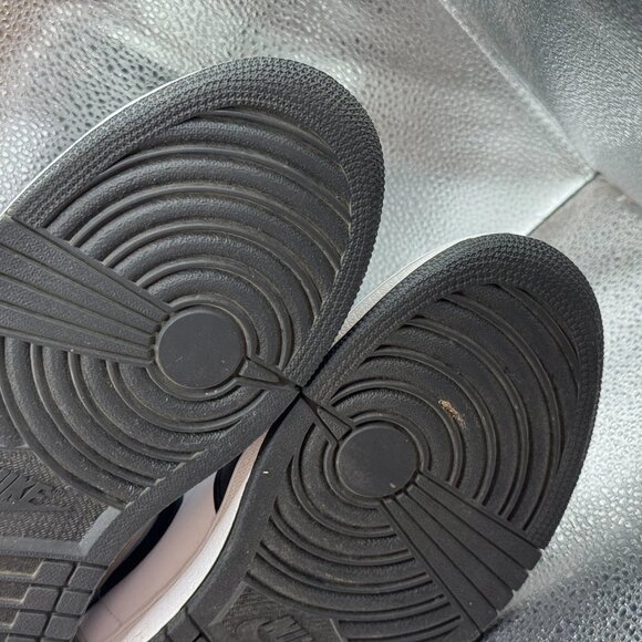 Size 12 Air Jordan 1 High OG Womens Black White Silver Toe‎ Sneaker CD0461-001 - Picture 12 of 12